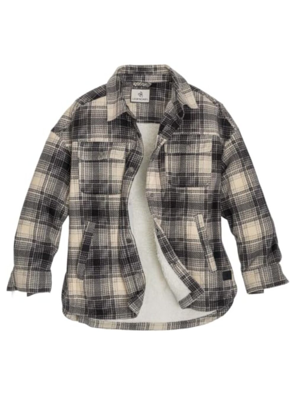 Fleece Shacket Berber Snap Shirt Jacket Relaxed Fit Oversized